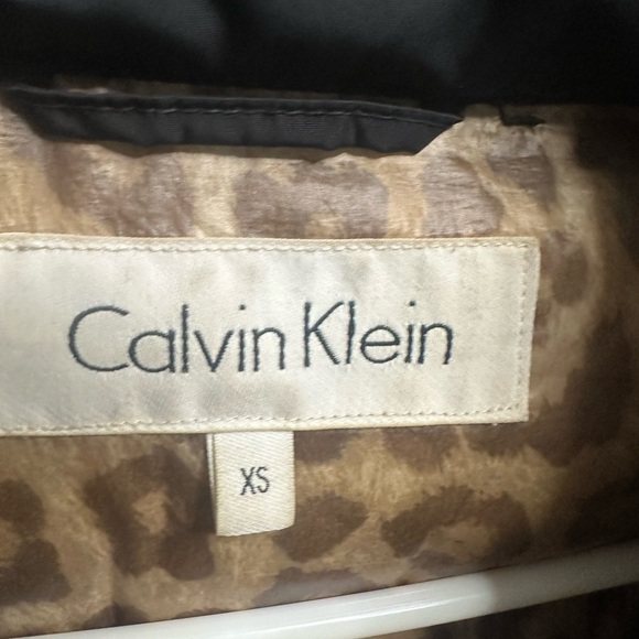 Calvin Klein Black Puffer Coat with Gold Accents - Picture 7 of 12